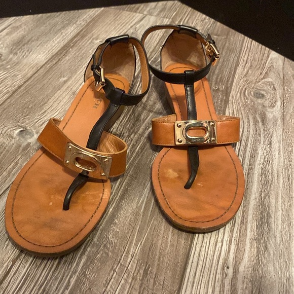 Coach wedge thong sandals size 5B - Picture 16 of 16